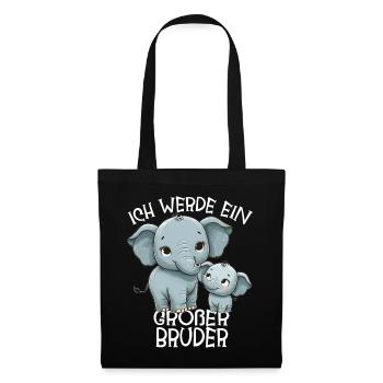 Annonce de la prochaine génération | Je vais être un grand frère en 2025 - Sac en tissu - noir - Devant