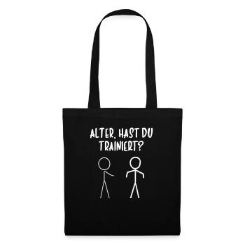 Gym Tshirt Funny Fitness Workout Gym - Tote Bag - black - Front