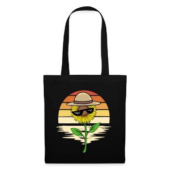 Sunflower Sunglasses Glasses Gardener Flower - Tote Bag - black - Front