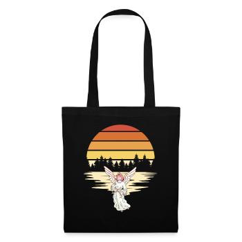 Ange, Forêt, Nature, Lever Du Soleil, Spirituel - Sac en tissu - noir - Devant