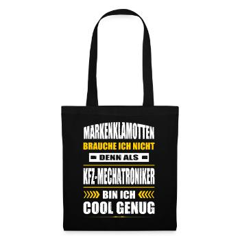 Markenklamotten Brauche Ich Nicht KFZ-Mechaniker - Stoffbeutel - Schwarz - Vorne