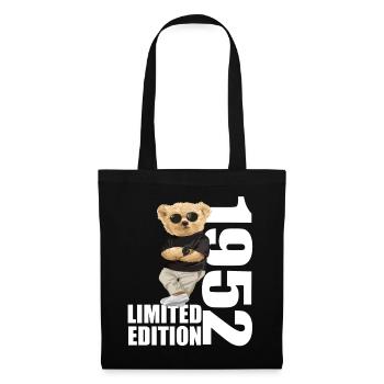 Limited Edition 1952 Bär Bären Geburtstag 1952 - Stoffbeutel - Schwarz - Vorne