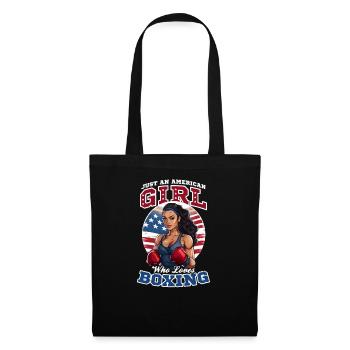 Boxing American Girl Loves Boxing - Tote Bag - black - Front