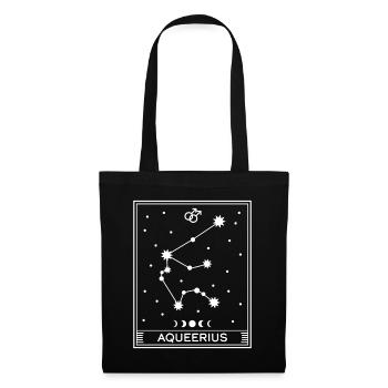 Aqueerius Mâle - Sac en tissu - noir - Devant