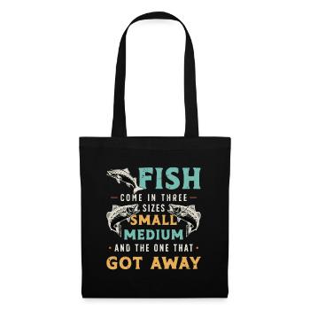 Les poissons de pêche à la truite sont disponibles en trois tailles Pêche à la mouche - Sac en tissu - noir - Devant