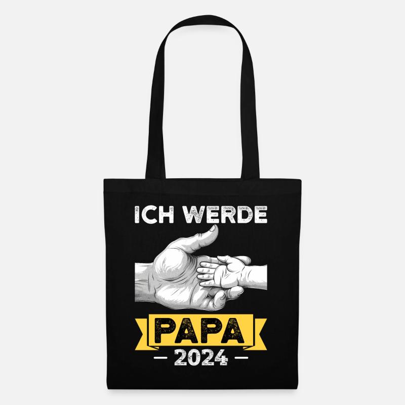 Ich werde Papa 2024 - Stoffbeutel - Schwarz