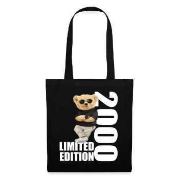 Limited Edition 2000 Bär Bären Geburtstag 2000 - Stoffbeutel - Schwarz - Vorne
