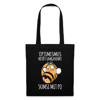 Optimisme injuste Sumsi avec Po Bee Bee Bee - Sac en tissu - noir - Devant