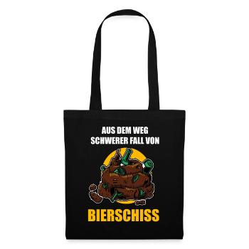 Aus Dem Weg Schwerer Fall Von Bierschiss Bier - Stoffbeutel - Schwarz - Vorne