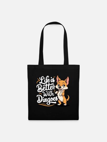 Australischer Dingo - Stoffbeutel - Schwarz