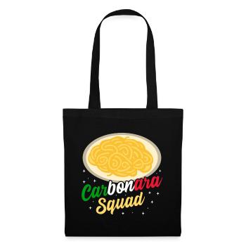 Italien Carbonara Pasta - Stoffbeutel - Schwarz - Vorne