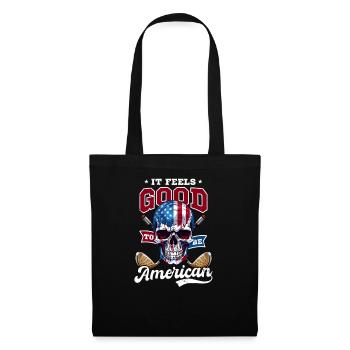 4 juillet Golf Feels Good Be American - Sac en tissu - noir - Devant