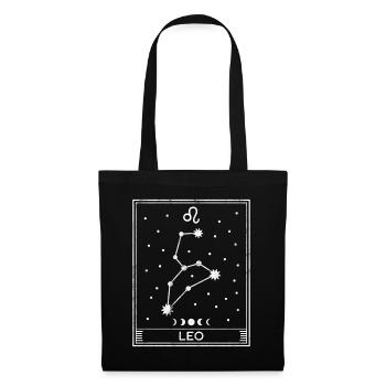 Signe astrologique du Lion - Sac en tissu - noir - Devant
