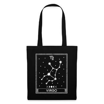 Signe astrologique de la Vierge - Sac en tissu - noir - Devant
