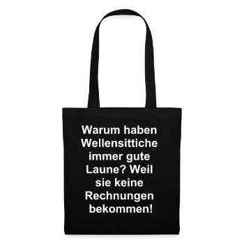 Geschenkidee für Vogelfreunde - Stoffbeutel - Schwarz - Vorne