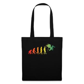 T-shirt Dragon Conte de fées Dragon Kanji japonais - Sac en tissu - noir - Devant