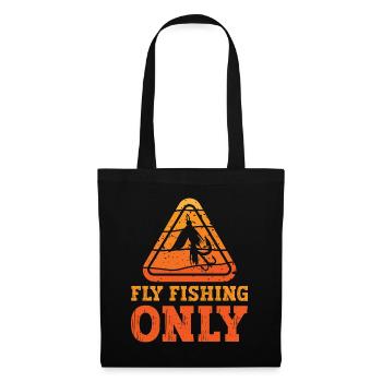 Fly Fishing Only Trout Bass Fishing Fly Fisherman - Stoffbeutel - Schwarz - Vorne