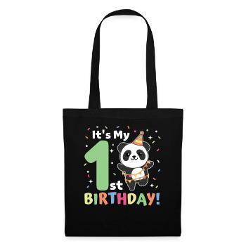 Panda for 1st birthday for children one year old - Tote Bag - black - Front