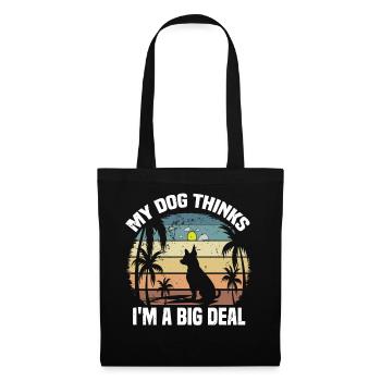 Mon chien pense que je suis un gros problème. - Sac en tissu - noir - Devant