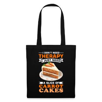 Dicton drôle de gâteau aux carottes - Sac en tissu - noir - Devant