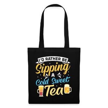 Thé sucré - Sac en tissu - noir - Devant