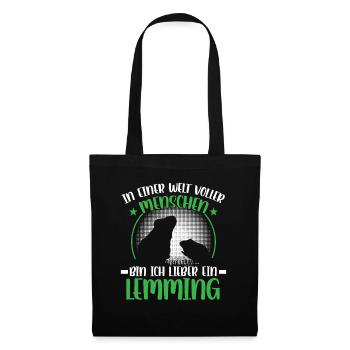 Lemming vole I'd rather be a lemming - Tote Bag - black - Front