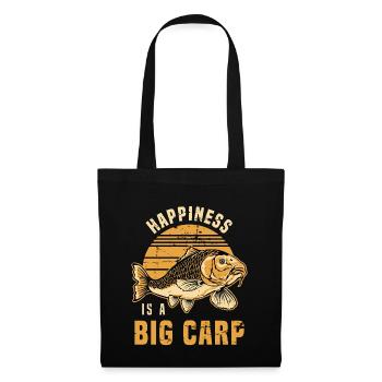 Carp Fishing Happiness Is A Big Carp Fishing Lover - Tote Bag - black - Front