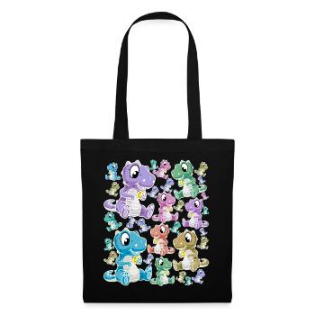 Dino Dinos Dinosaur Dragon Dragon Kids Child - Tote Bag - black - Front