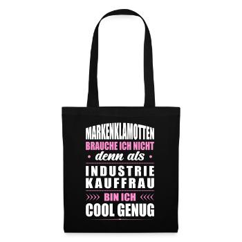 Markenklamotten Ich Nicht Industriekauffrau Büro - Stoffbeutel - Schwarz - Vorne