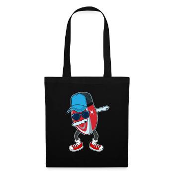 Rugby Ball Rugby Dab Dance Rugby Player - Stoffbeutel - Schwarz - Vorne