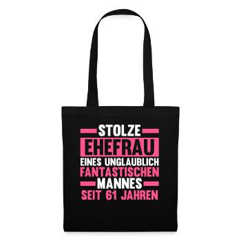 Mariage Ormes Mariage 61 ans Mariage - Sac en tissu - noir - Devant