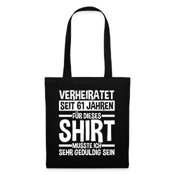 Mariage Ormes Mariage 61 ans Mariage - Sac en tissu - noir - Devant