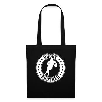 Rugby Player Brother Rugby Brother - Stoffbeutel - Schwarz - Vorne