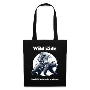 Camping Wilderness Bear Skeleton Hiking Nature Funny - Tote Bag - black - Front