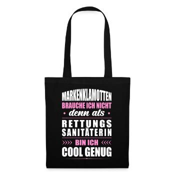 Markenklamotten Ich Nicht Rettungssanitäterin Sani - Stoffbeutel - Schwarz - Vorne