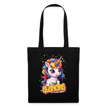 ELENORE - Beautiful girl name with cute unicorn - Tote Bag - black - Front