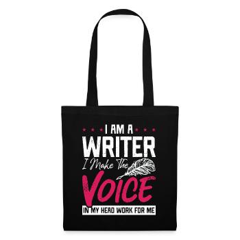 Ecrire Je suis un écrivain Je fais The Voice Journaliste - Sac en tissu - noir - Devant