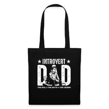 Introvert Dad The Idol The Myth The Legend Bookish - Tote Bag - black - Front