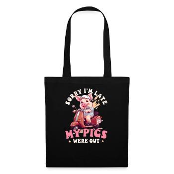 Pig Farmer Sorry Late Pigs Were Out - Tote Bag - black - Front