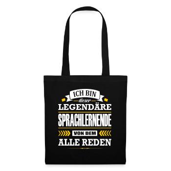 Dieser Legendäre Sprachlernende Von Dem Alle Reden - Stoffbeutel - Schwarz - Vorne