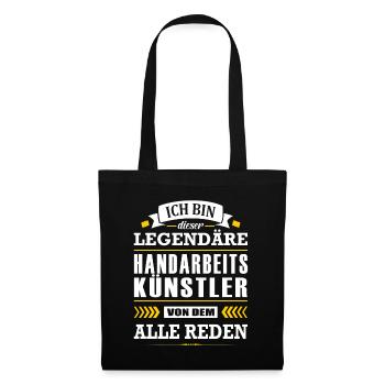 Dieser Legendäre Handarbeitskünstler Handarbeit - Stoffbeutel - Schwarz - Vorne