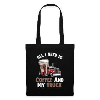 Coffee and my Truck Trucker Legends Truckie Truck - Tote Bag - black - Front
