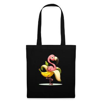 Banane Flamingo - Stoffbeutel - Schwarz - Vorne