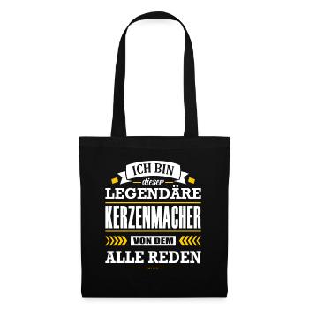 Dieser Legendäre Kerzenmacher Von Dem Alle Reden - Stoffbeutel - Schwarz - Vorne