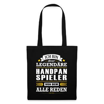 Dieser Legendäre Handpanspieler Von Dem Alle Reden - Stoffbeutel - Schwarz - Vorne