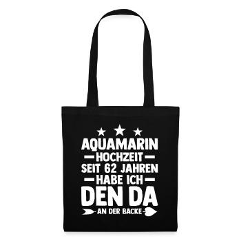 Mariage Aquarium Mariage 62 ans mariage - Sac en tissu - noir - Devant