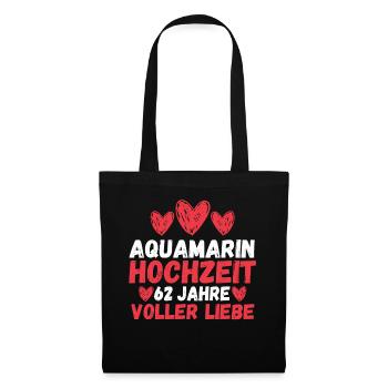 Mariage Aquarium Mariage 62 ans mariage - Sac en tissu - noir - Devant