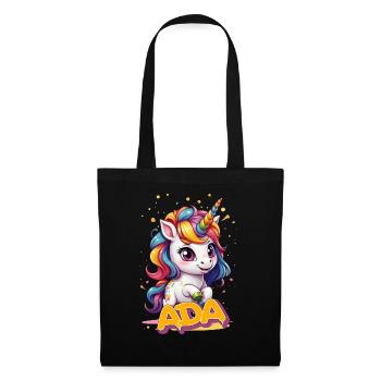 ADA - Beautiful girl name with cute unicorn - Tote Bag - black - Front