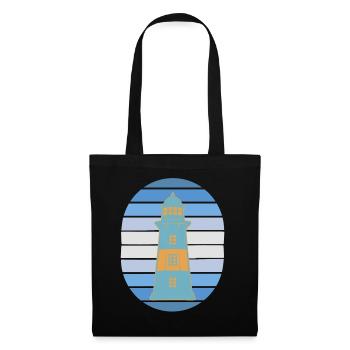 Phare Signal Phares maritimes - Sac en tissu - noir - Devant