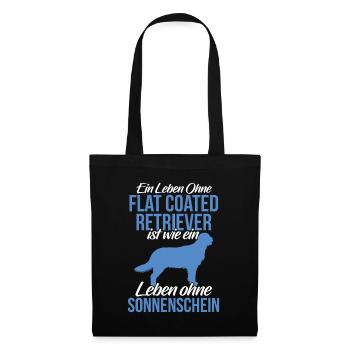 Life without a Flat Coated Retriever - Tote Bag - black - Front